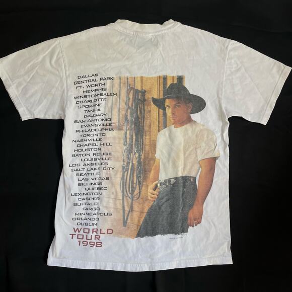 Vintage 1998 Garth Brooks Sevens World Tour T-Shirt • Country Music Concert Tee - Picture 1 of 12